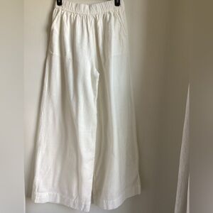 Laude The Label Tribe Alive Everyday Pant Womens Medium White Wide Leg Coastal